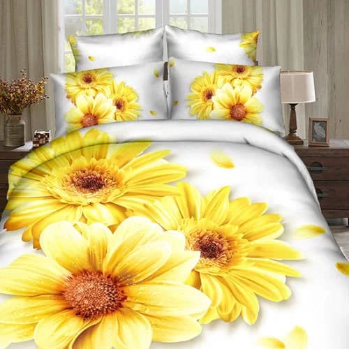 Lenjerie de pat bumbac digital print 3D – 4 piese | 2579-R