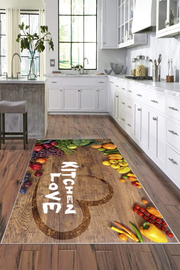 Covor Bucatarie, Design Fructe/Legume, Antiderapant | 6757