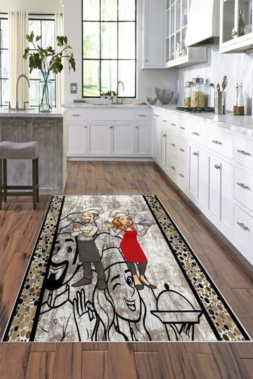 Covor Bucatarie, Design Sot/Sotie, Antiderapant | 6766