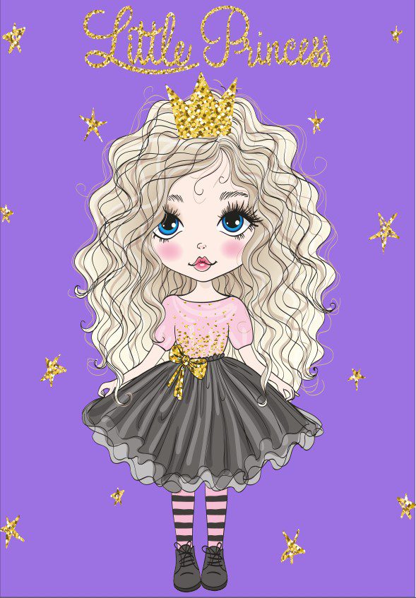 Covor Camera Copii, Design Fete, Little Princess, Antiderapant | 6751