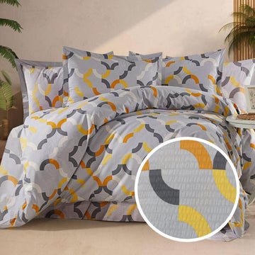 Lenjerie de pat creponata 100% bumbac | 13108-R
