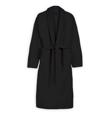 Halat de baie - Negru - Velur 100% Bumbac