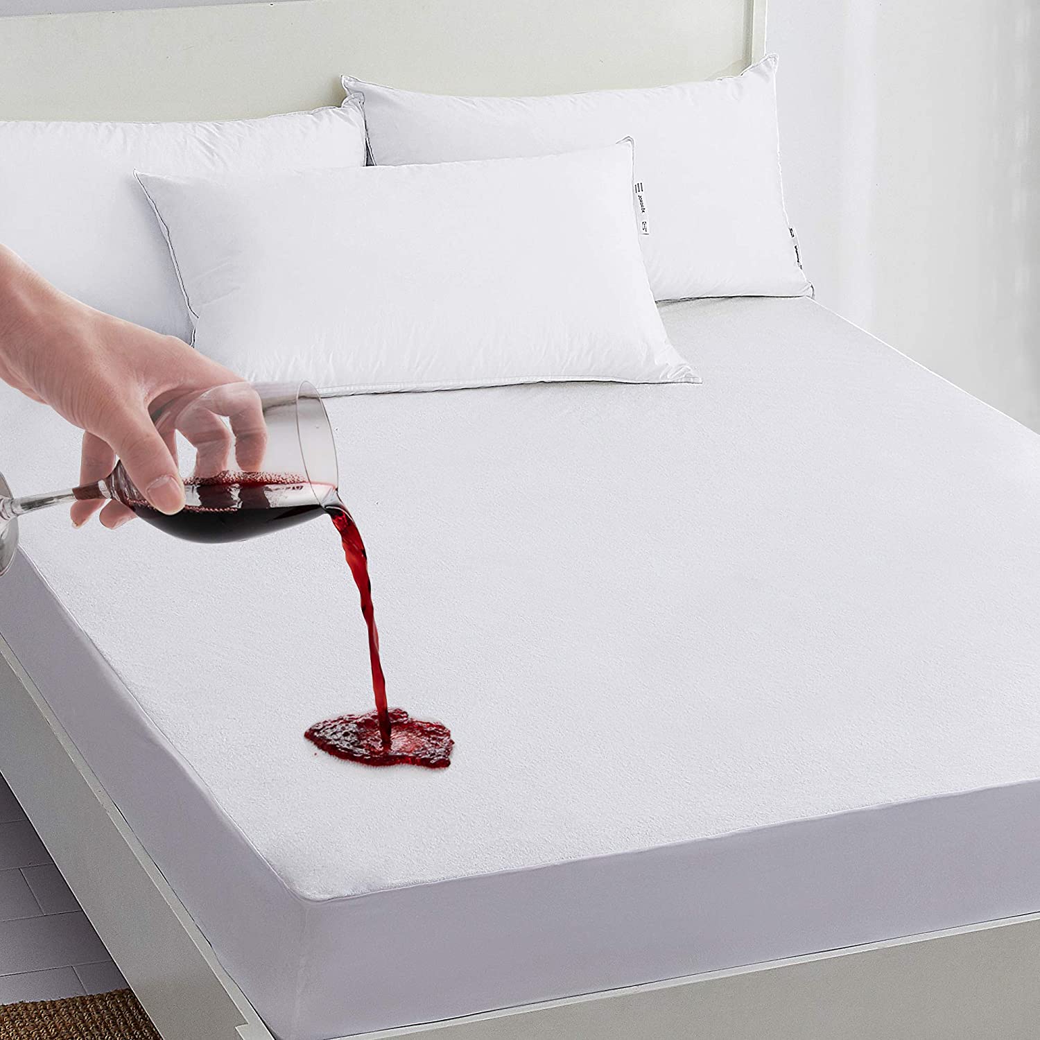 Husa frotir bumbac 100% impermeabila – saltea de 90x200x25cm