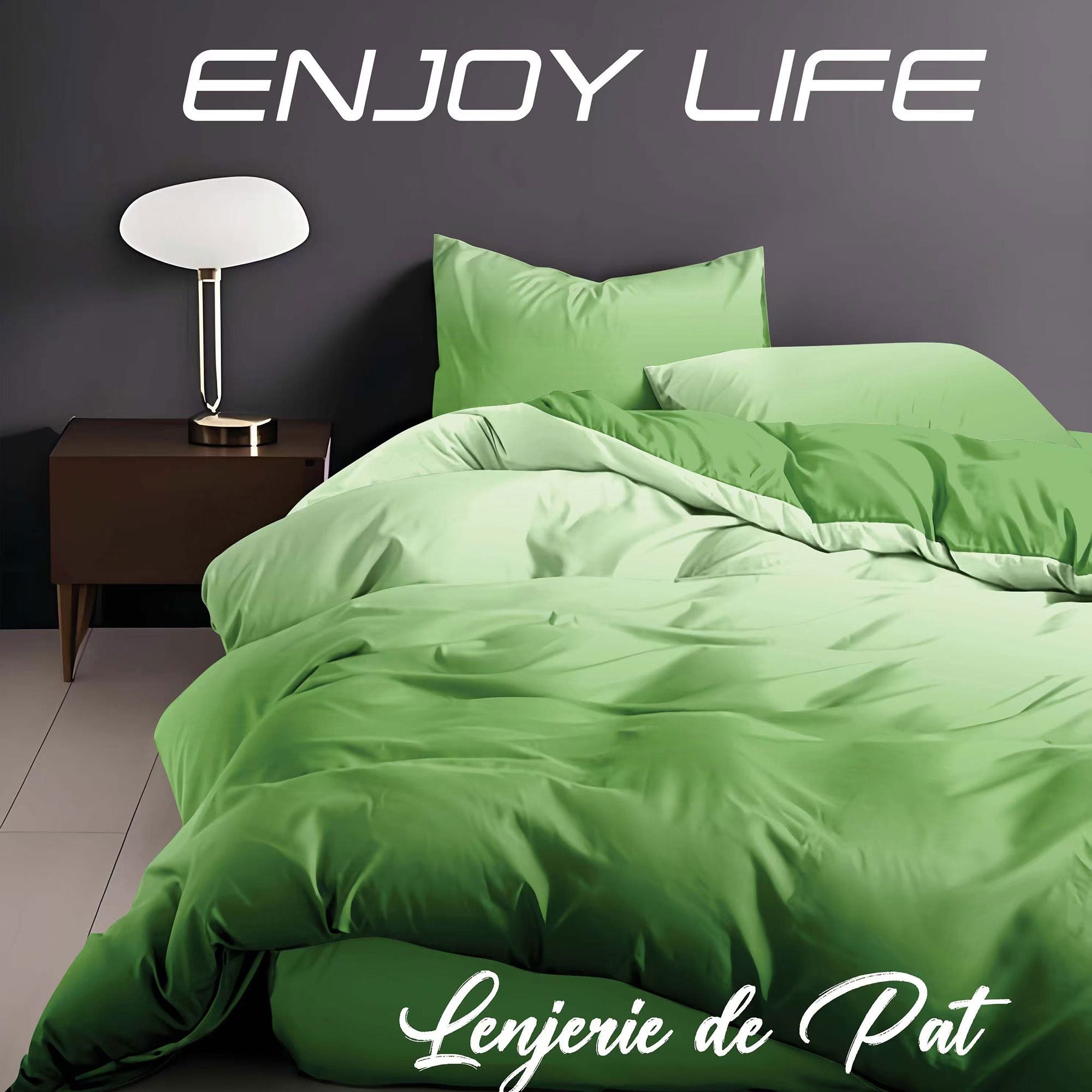 Lenjerie de pat bumbac finet "Enjoy Life" - 4 piese | 16990-R