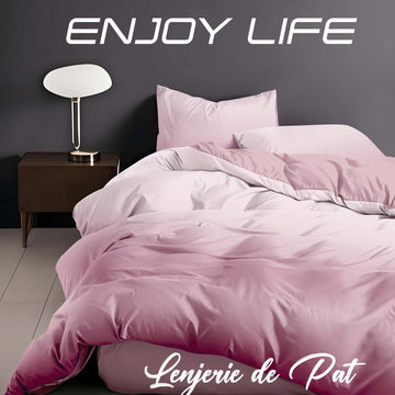 Lenjerie de pat bumbac finet "Enjoy Life" - 4 piese | 17003-R