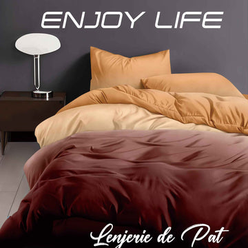 Lenjerie de pat bumbac finet "Enjoy Life" - 4 piese | 16974-R
