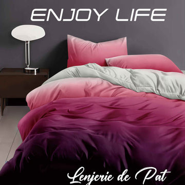 Lenjerie de pat bumbac finet "Enjoy Life" - 4 piese | 16976-R