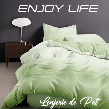 Lenjerie de pat bumbac finet "Enjoy Life" - 4 piese | 16968-R