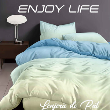 Lenjerie de pat bumbac finet "Enjoy Life" - 4 piese | 16981-R