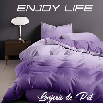 Lenjerie de pat bumbac finet "Enjoy Life" - 4 piese | 16984-R