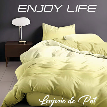 Lenjerie de pat bumbac finet "Enjoy Life" - 4 piese | 16988-R