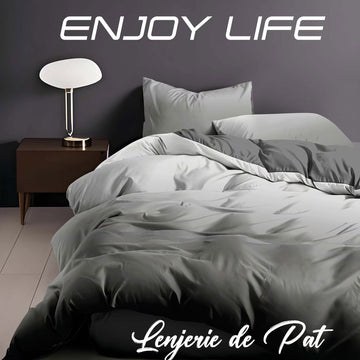 Lenjerie de pat bumbac finet "Enjoy Life" - 4 piese | 16993-R