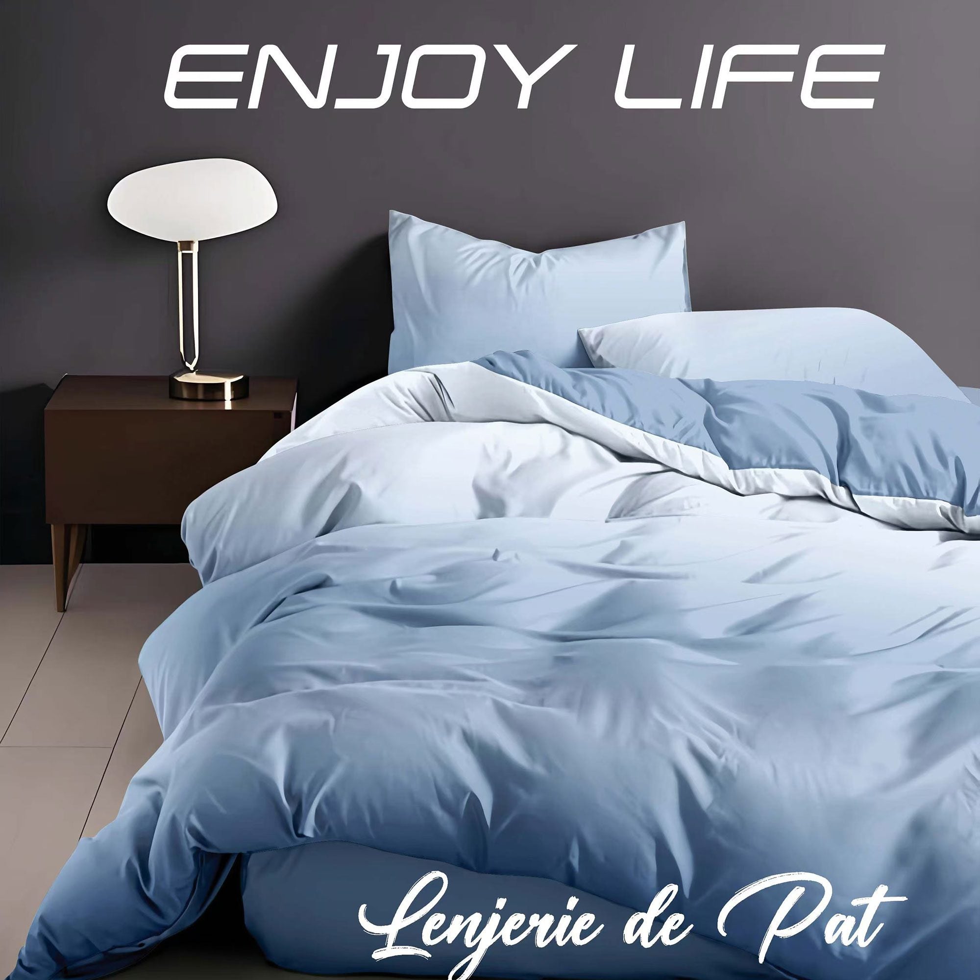 Lenjerie de pat bumbac finet "Enjoy Life" - 4 piese | 16999-R