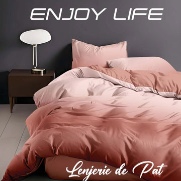 Lenjerie de pat bumbac finet "Enjoy Life" - 4 piese | 17000-R