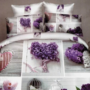Lenjerie de pat bumbac digital print 3D – 4 piese | 2556-R