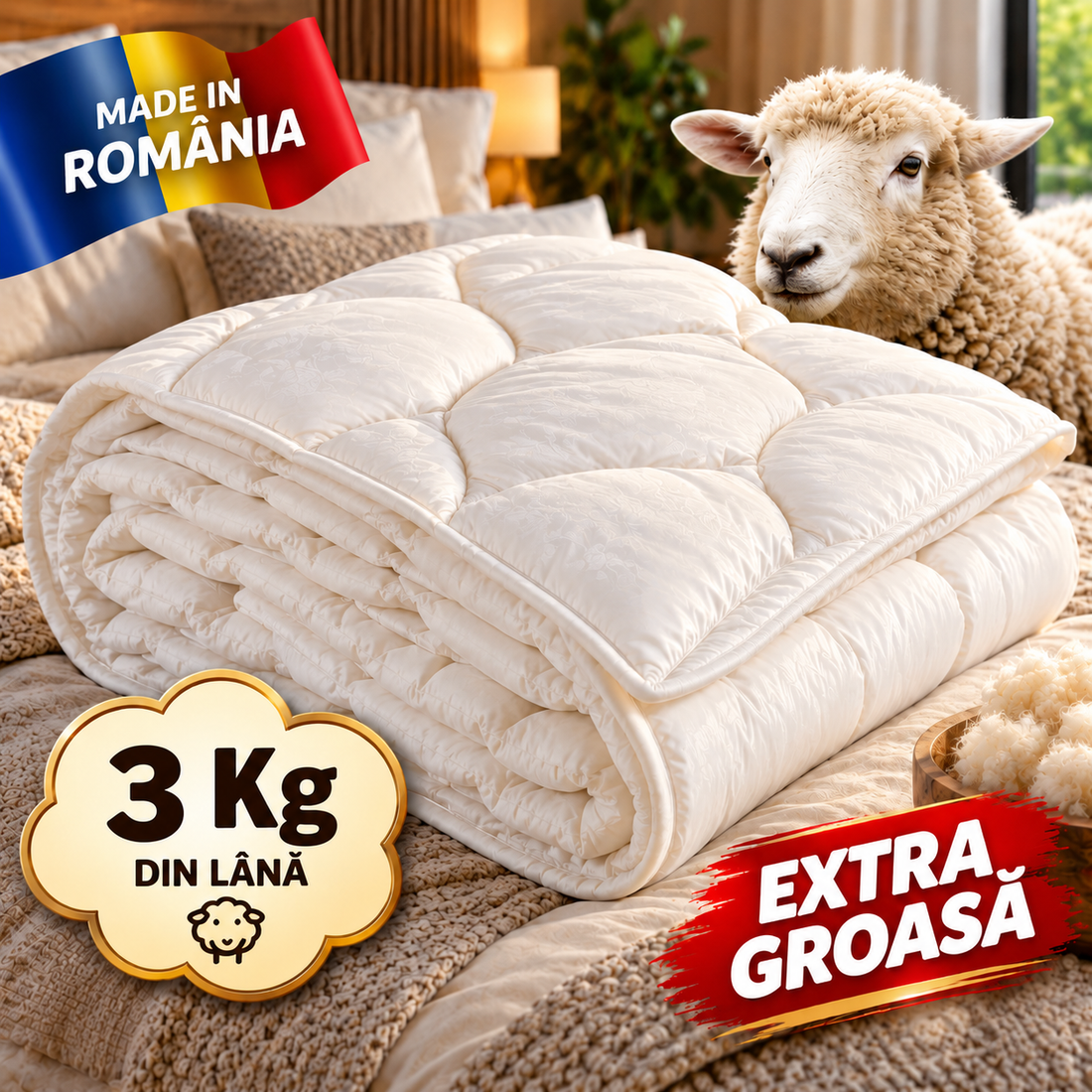 pilota lana 3kg bumbac
