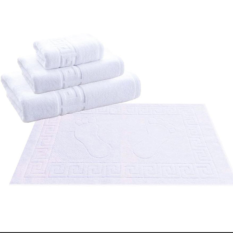 Set 3 Prosoape - Plus 1 Covoras Baie 30x50 50x90 70x140 100% Bumbac | 0052