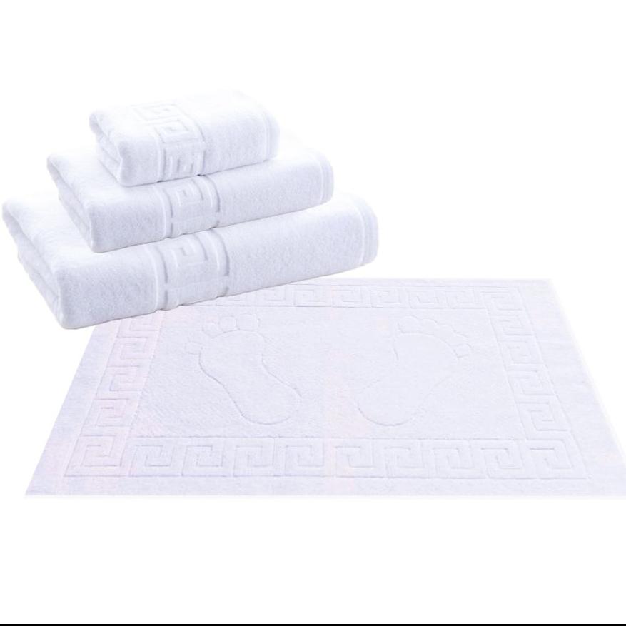 Set 3 Prosoape - Plus 1 Covoras Baie 30x50 50x90 70x140 100% Bumbac | 018