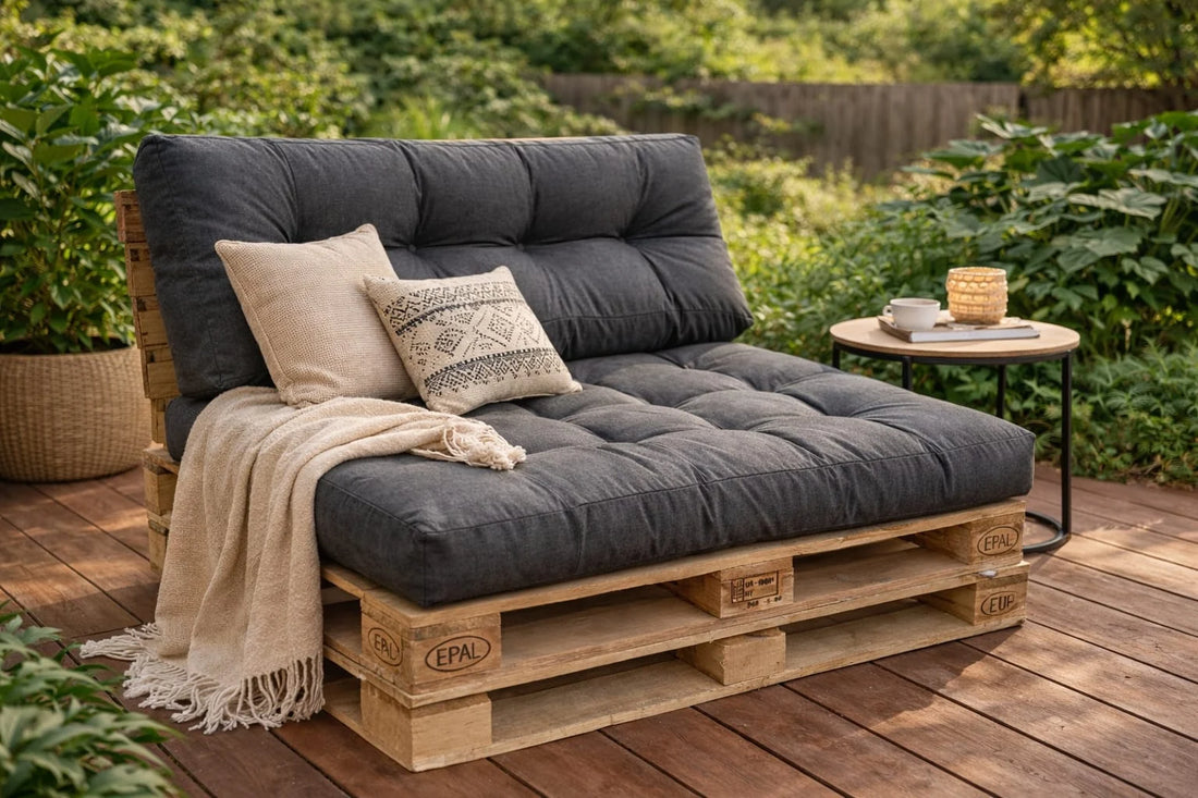 Set perne gradina ”Pallet Soft Seating” - Antracit