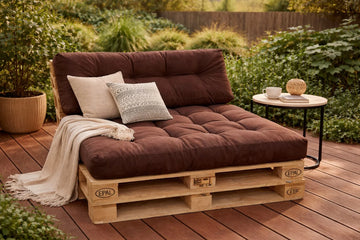 Set perne gradina ”Pallet Soft Seating” - Maro