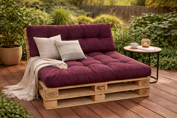 Set perne gradina ”Pallet Soft Seating” - Violet