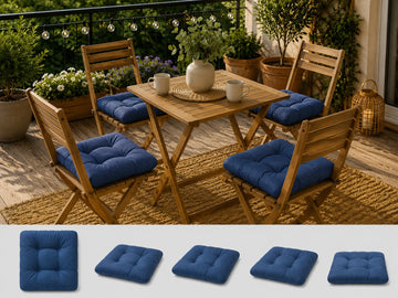 Set 4 pernute scaun interior / exterior – bleumarin