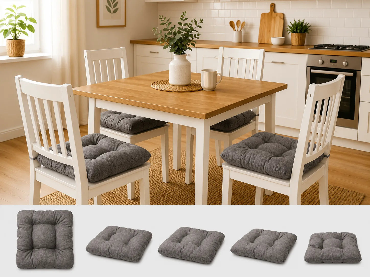 Set 4 pernute scaun interior / exterior – caffe