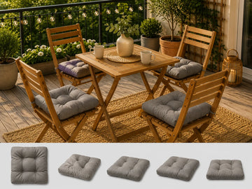 Set 4 pernute scaun interior / exterior – caffe
