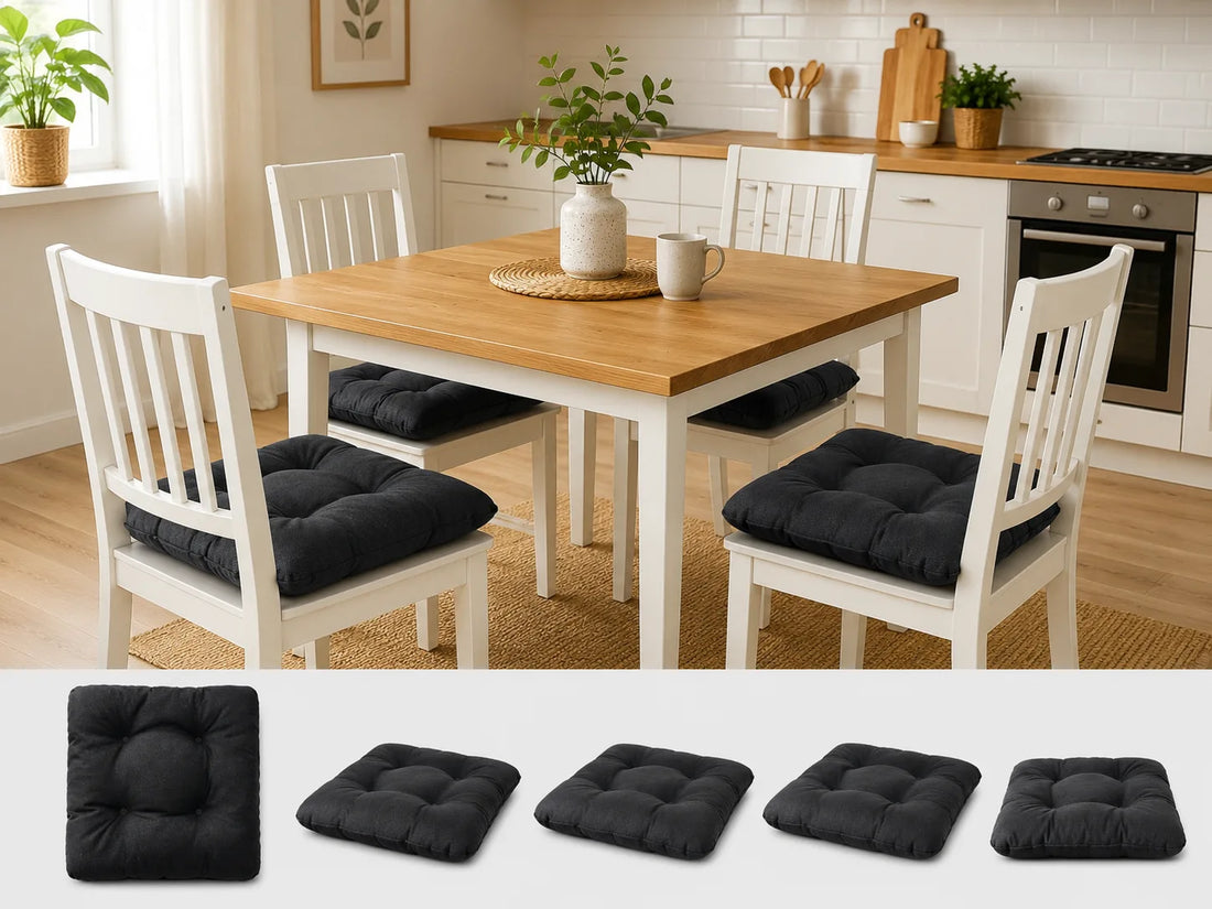 Set 4 pernute scaun interior / exterior – negru