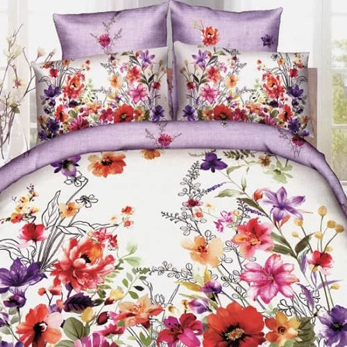 Lenjerie de pat bumbac digital print 3D – 4 piese | 2574-R