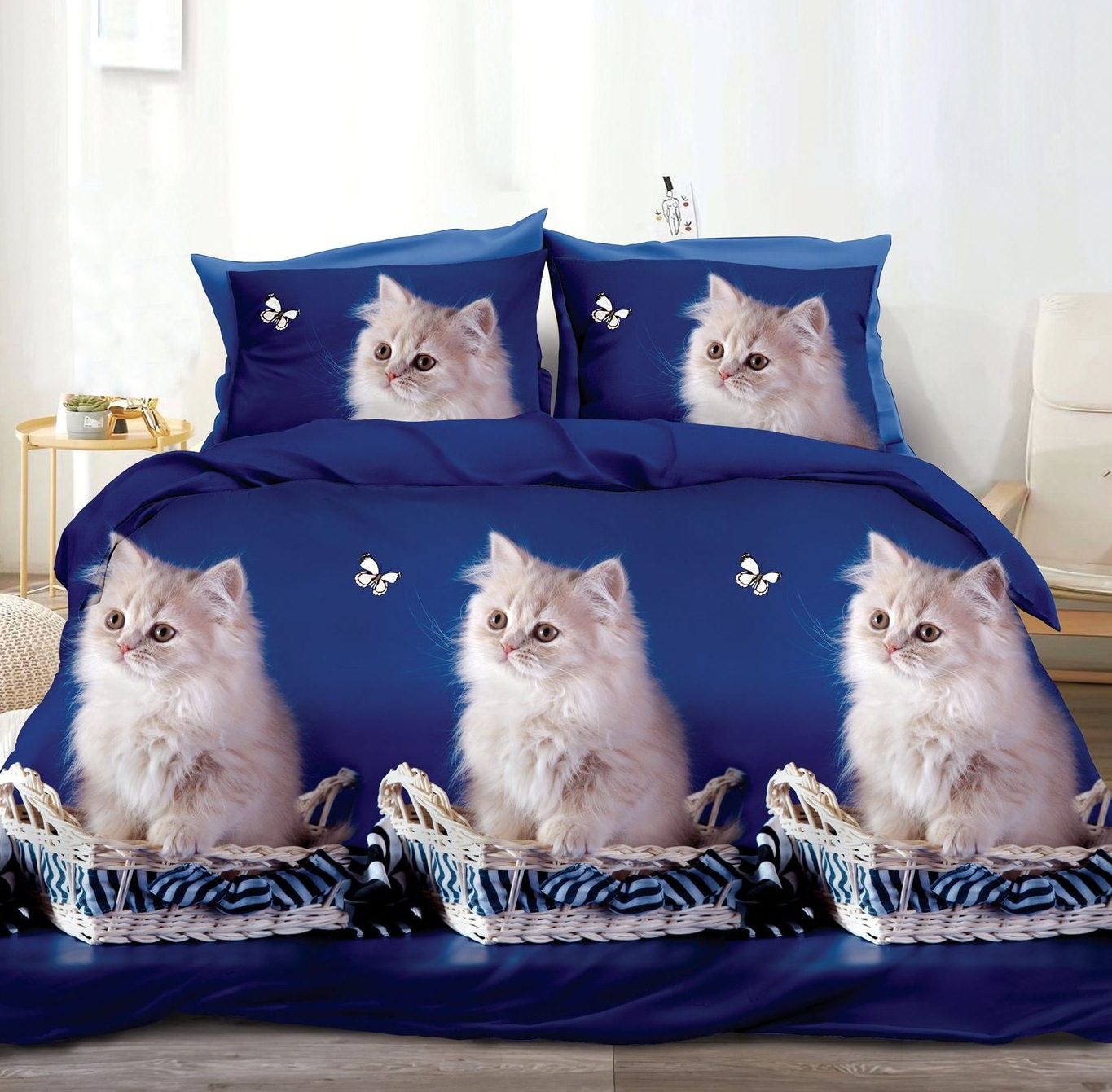 Lenjerie de pat bumbac satinat 3D – 4 piese | 18327