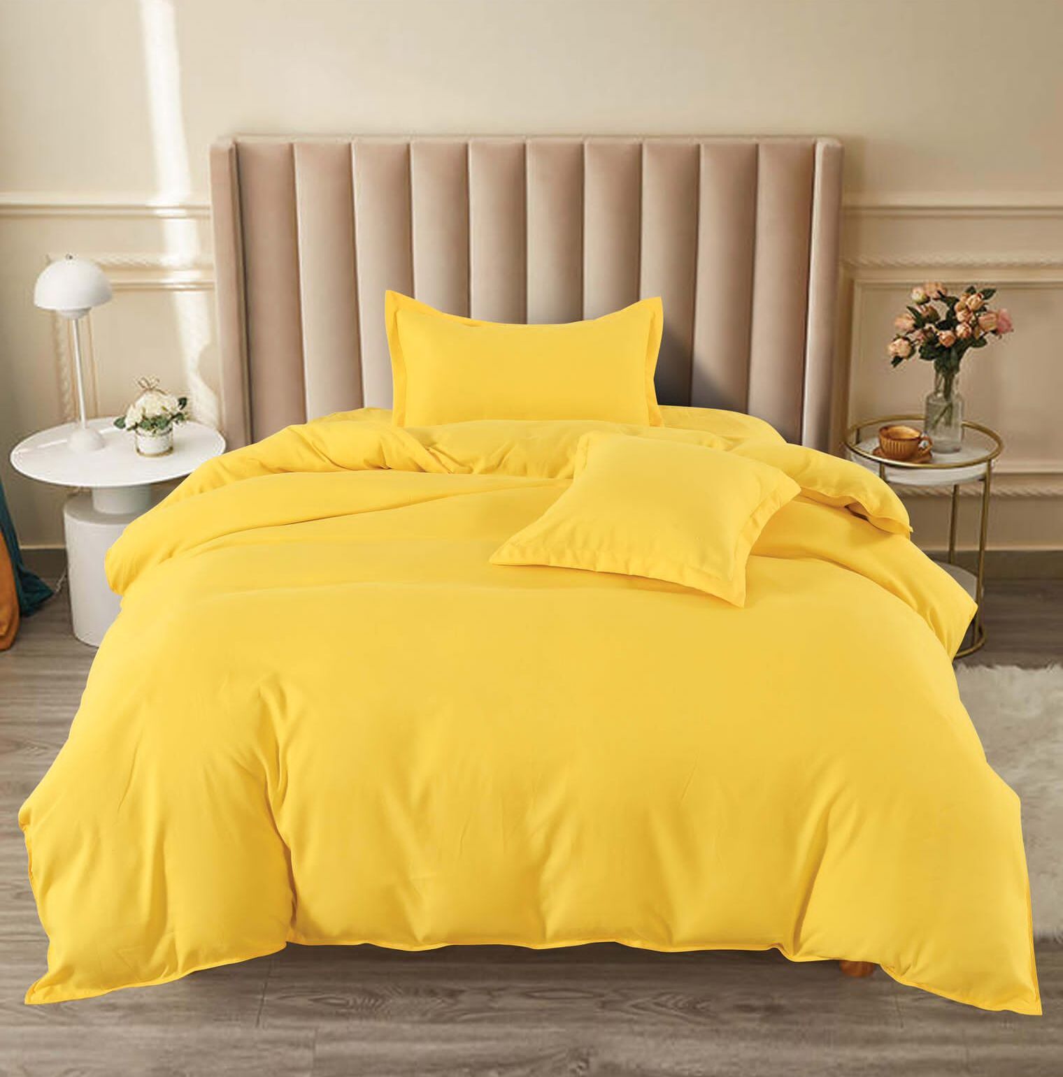Lenjerie de pat finet Horeca - cu elastic 1 persoana - 4 piese | 18146-C
