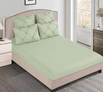 Lenjerie de pat bumbac finet deluxe cu elastic – 6 piese | 14683-C