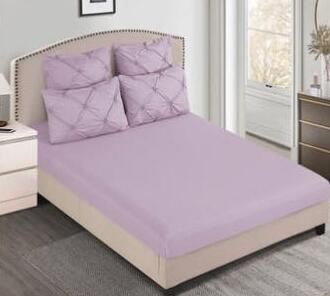 Lenjerie de pat bumbac finet deluxe cu elastic – 6 piese | 14684-C