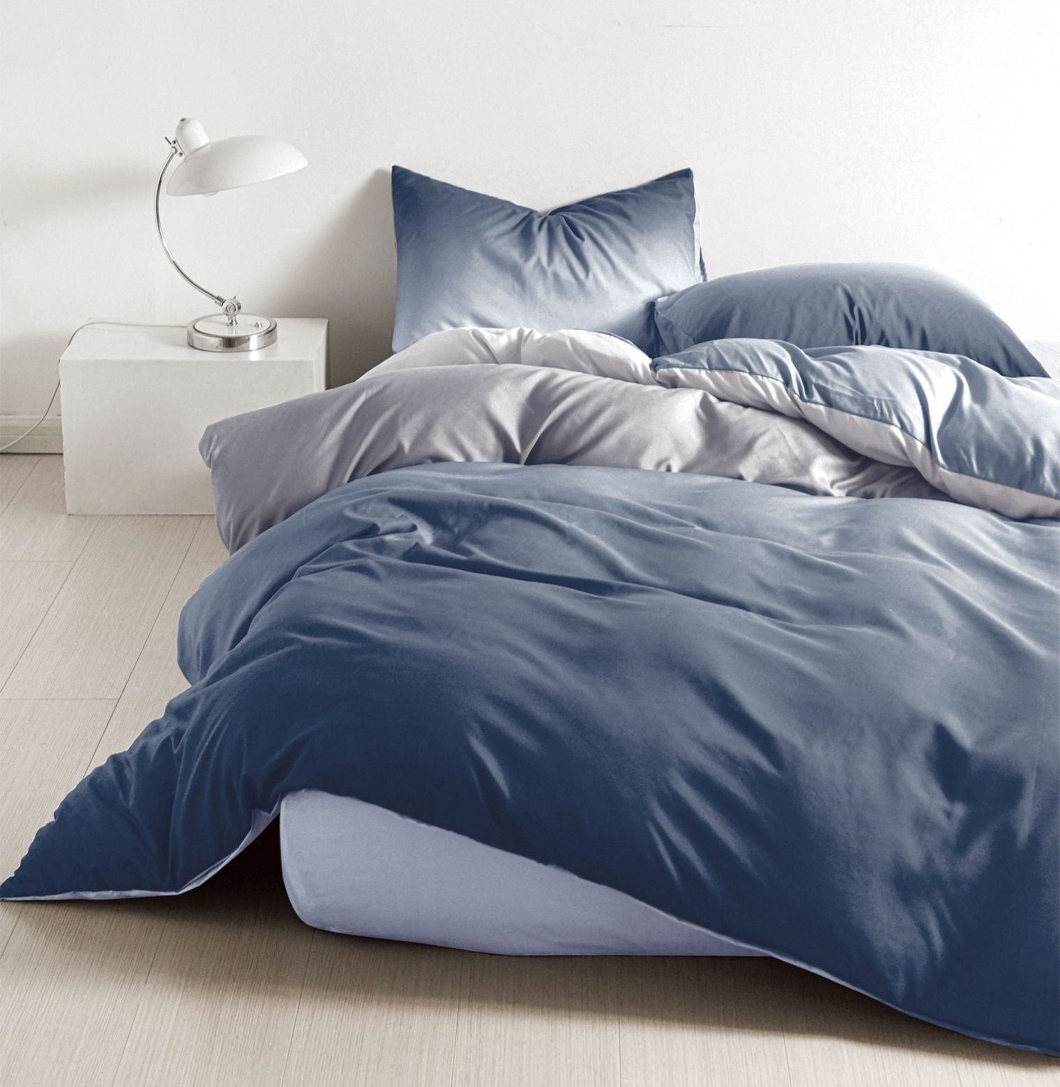 Lenjerie de pat bumbac satinat Deluxe - 1 persoana - 4 piese | 18199-C