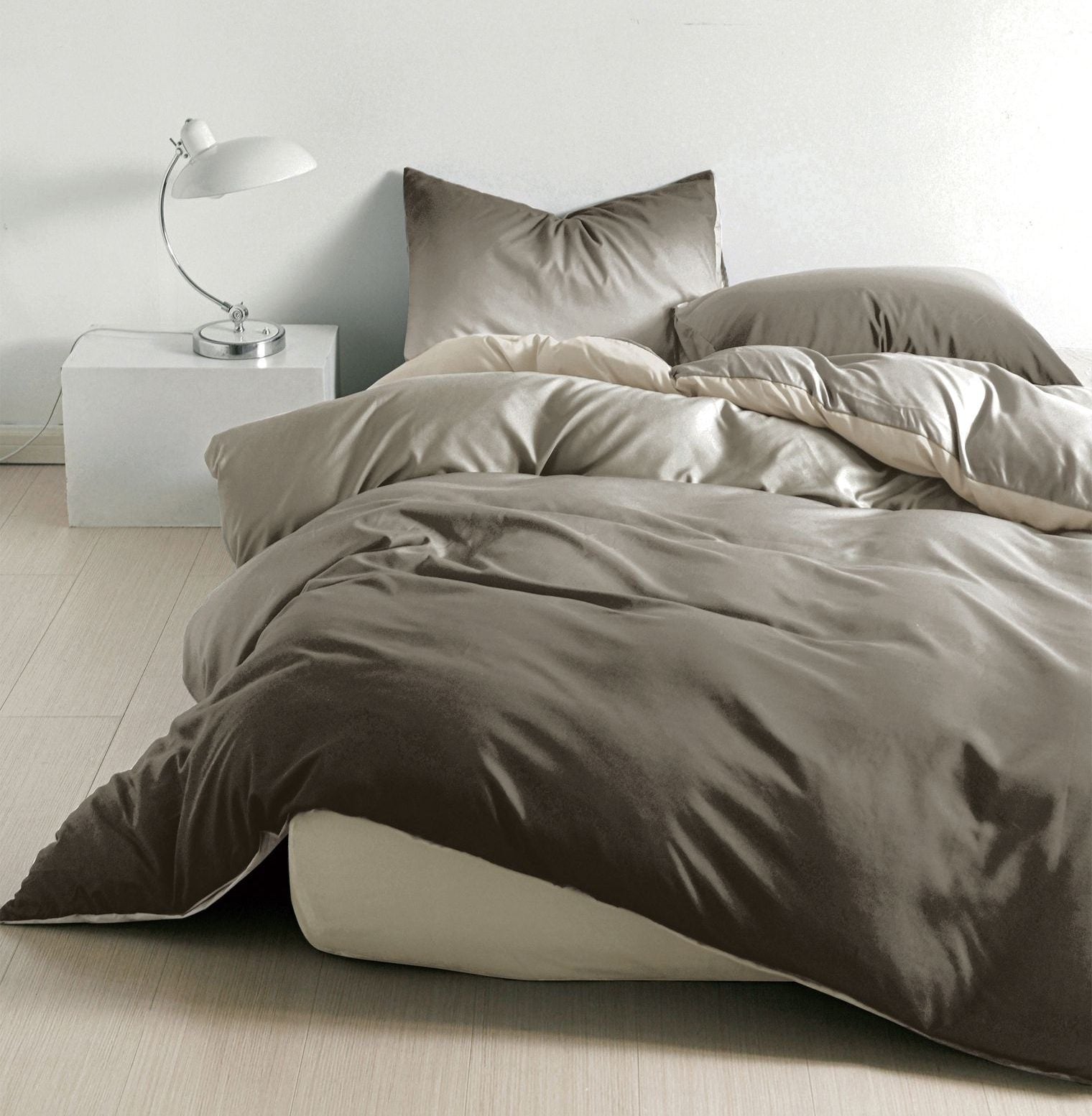 Lenjerie de pat bumbac satinat Deluxe - 1 persoana - 4 piese | 18201-C