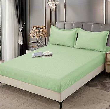 Lenjerie de pat damasc Premium gama Horeca - cu elastic - 6 piese | 16768-C