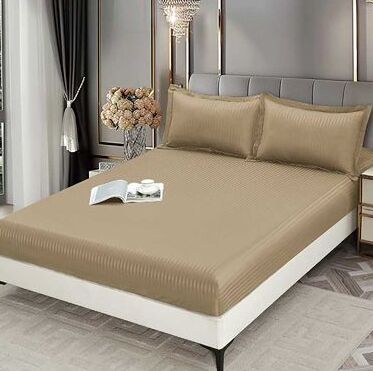 Lenjerie de pat damasc Premium gama Horeca - cu elastic - 6 piese | 16772-C