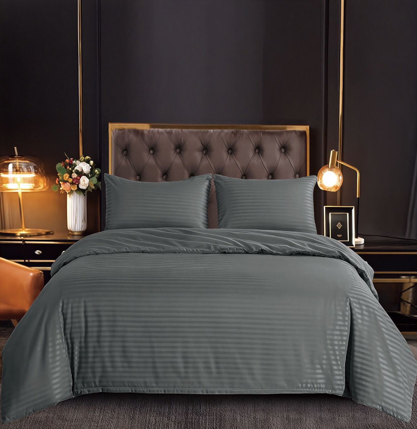 Lenjerie de pat damasc Hotelier - gama Premium - 4 piese | 19206-C