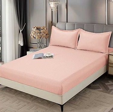 Lenjerie de pat damasc Premium gama Horeca - cu elastic - 6 piese | 16775-C