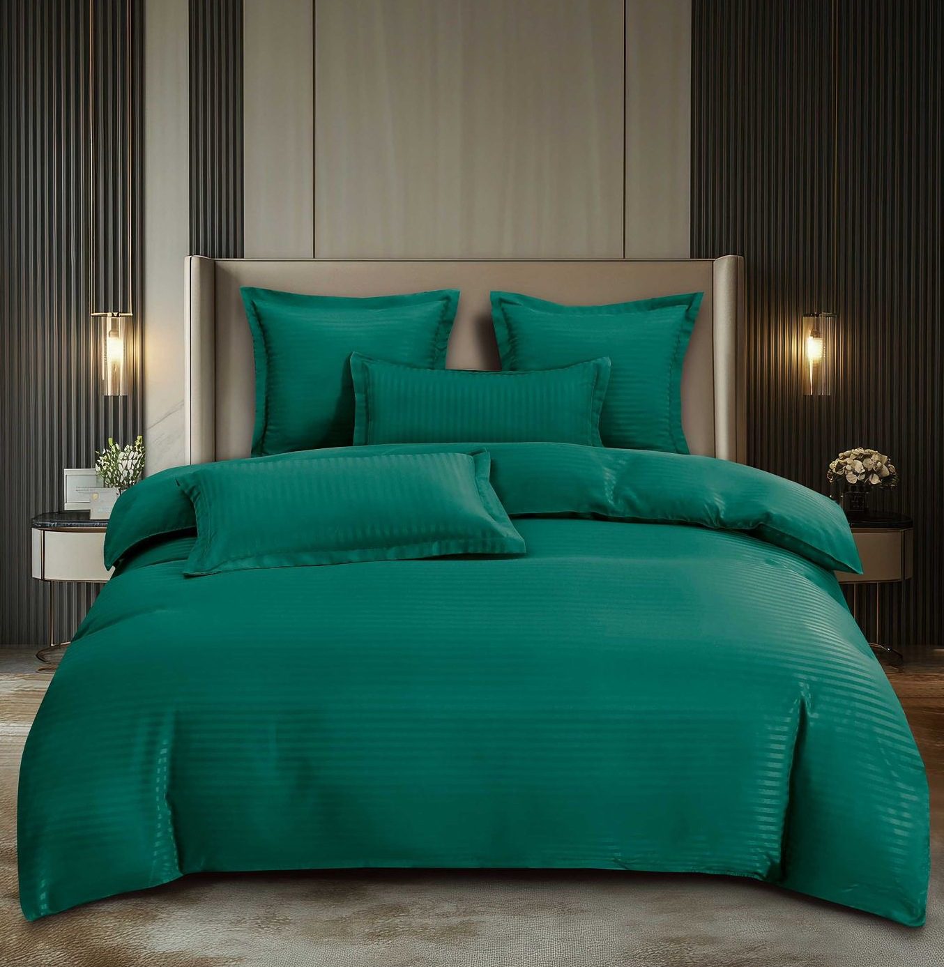 Lenjerie de pat damasc Premium gama Horeca - 6 piese | 16767-C